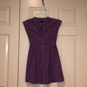 Purple white dotted dress